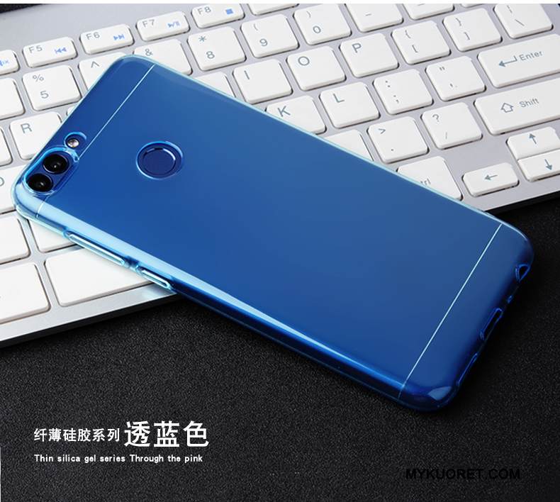 Kuori Huawei P Smart Silikoni Läpinäkyvä Puhelimen Kuoret, Kotelo Huawei P Smart Laukut Murtumaton Sininen
