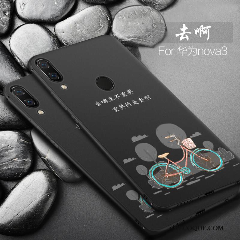 Kuori Huawei P Smart+ Suojaus Puhelimen Kuoret Musta, Kotelo Huawei P Smart+ Silikoni Murtumaton Net Red