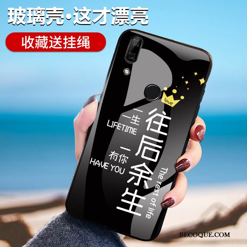 Kuori Huawei P Smart Z Luova Lasi Persoonallisuus, Kotelo Huawei P Smart Z Laukut Musta Puhelimen Kuoret