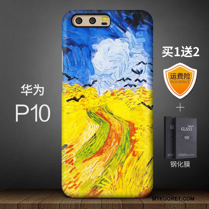 Kuori Huawei P10 Monivärinen Persoonallisuus Tide-brändi, Kotelo Huawei P10 Luova Pesty Suede Korkea