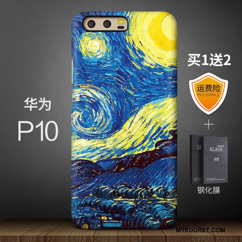 Kuori Huawei P10 Monivärinen Persoonallisuus Tide-brändi, Kotelo Huawei P10 Luova Pesty Suede Korkea