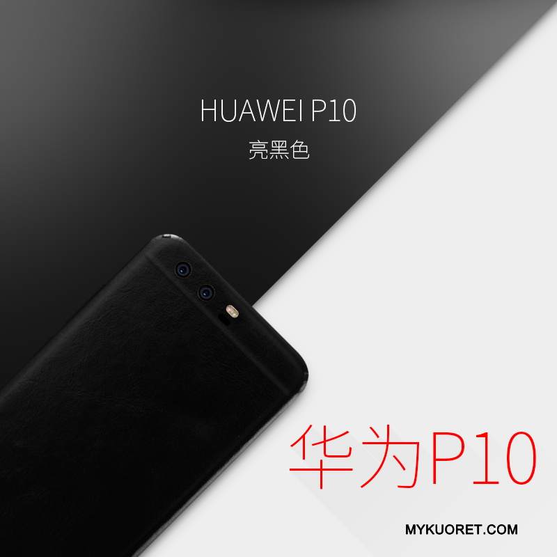 Kuori Huawei P10 Nahka Kalvo Keltainen, Kotelo Huawei P10 Suojaus Ohut Puhelimen Kuoret
