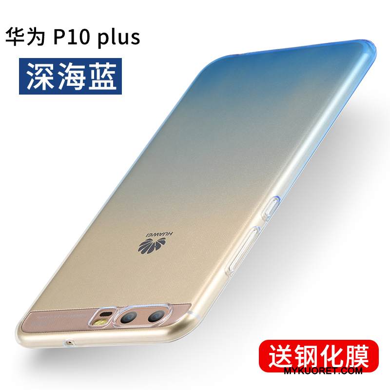 Kuori Huawei P10 Plus Silikoni Sininen Puhelimen Kuoret, Kotelo Huawei P10 Plus Luova Trendi Murtumaton