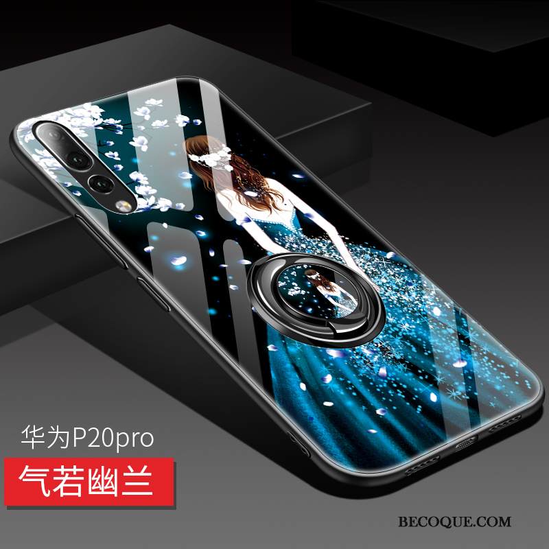 Kuori Huawei P20 Pro Laukut Lasi Puhelimen Kuoret, Kotelo Huawei P20 Pro Silikoni Ultra Tide-brändi