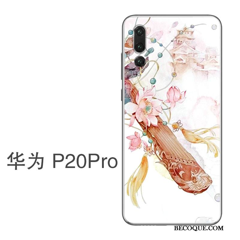 Kuori Huawei P20 Pro Silikoni Ripustettavat Koristeet Taide, Kotelo Huawei P20 Pro Suojaus Ohut Ultra