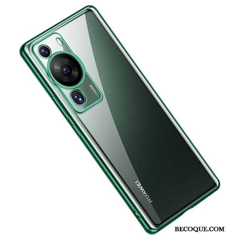 Kuori Huawei P60 Pro Läpinäkyvät Metallityyliset Reunat Sulada