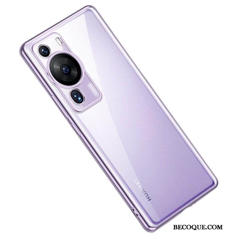 Kuori Huawei P60 Pro Läpinäkyvät Metallityyliset Reunat Sulada