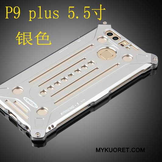 Kuori Huawei P9 Plus Metalli Kehys Puhelimen Kuoret, Kotelo Huawei P9 Plus Suojaus Hopea