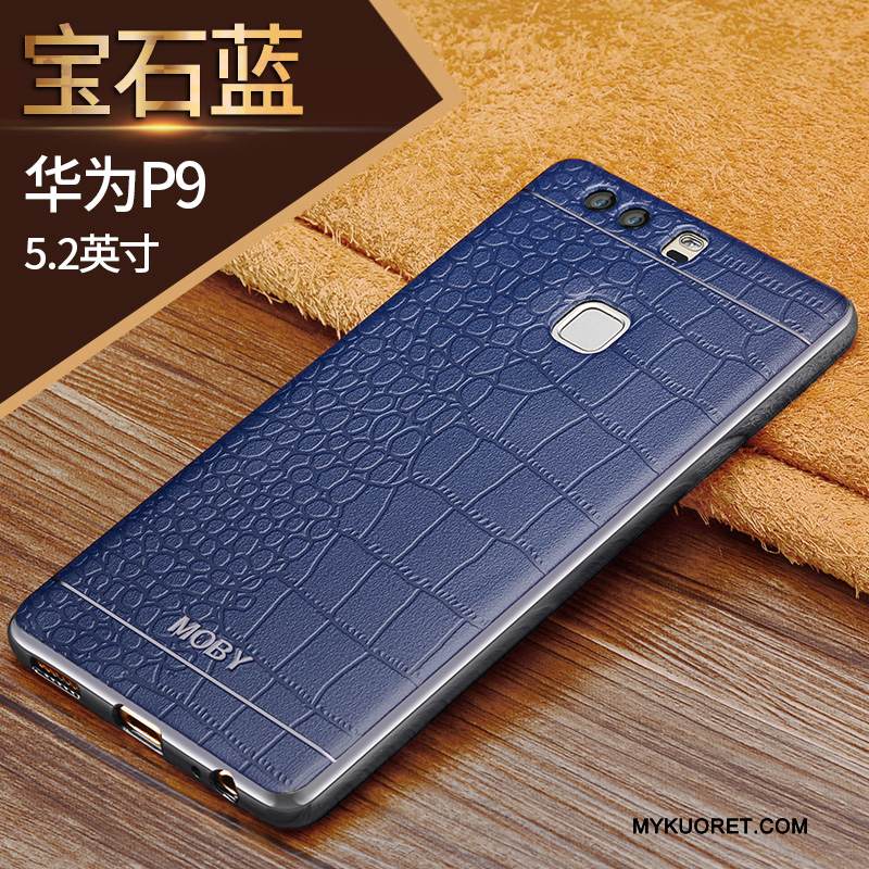 Kuori Huawei P9 Plus Silikoni Uusi Liiketoiminta, Kotelo Huawei P9 Plus Pehmeä Neste Trendi Sininen