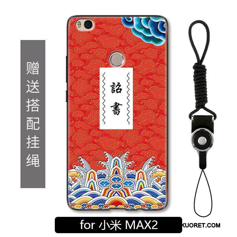 Kuori Mi Max 2 Luova Puhelimen Kuoret Kiinalainen Tyyli, Kotelo Mi Max 2 Suojaus Ripustettavat Koristeet Hauska