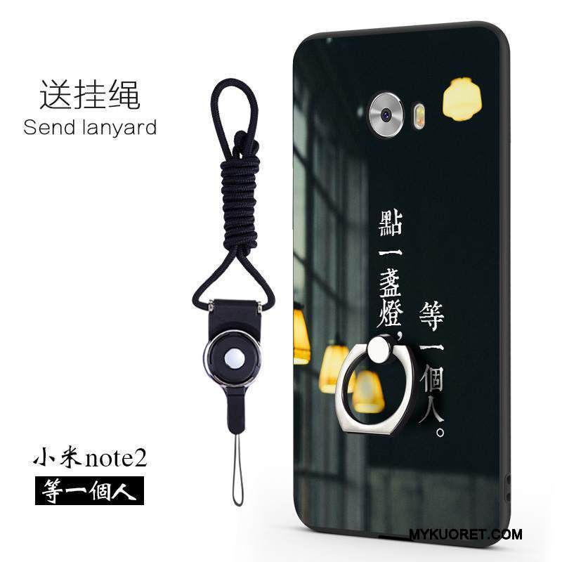 Kuori Mi Note 2 Luova Puhelimen Kuoret Musta, Kotelo Mi Note 2 Tuki Persoonallisuus Murtumaton