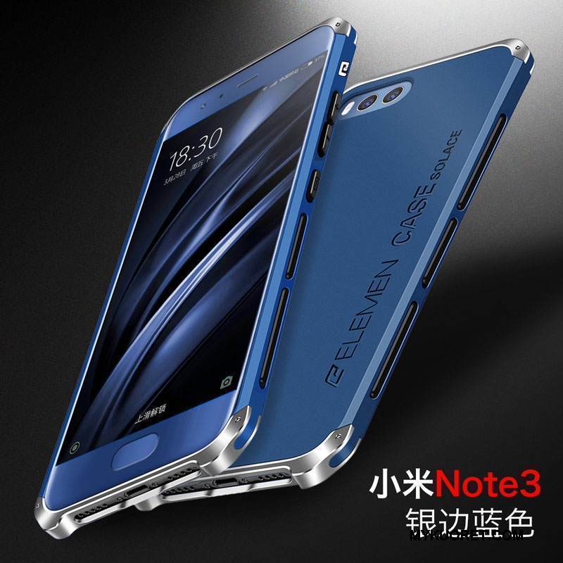 Kuori Mi Note 3 Metalli Puhelimen Kuoret Murtumaton, Kotelo Mi Note 3 Suojaus Trendi Sininen