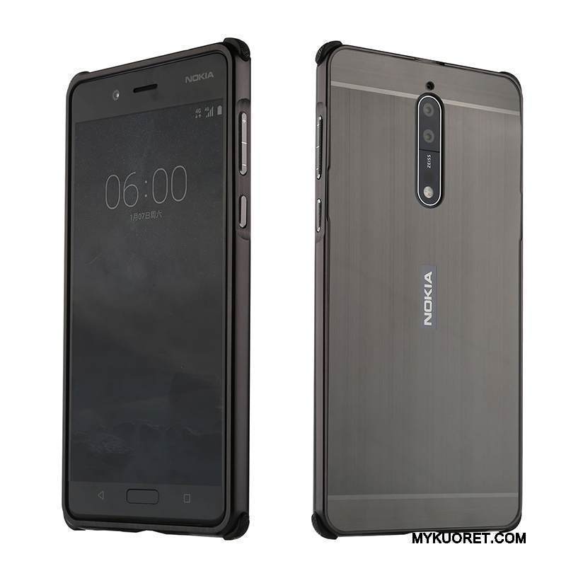 Kuori Nokia 8 Metalli Persoonallisuus Murtumaton, Kotelo Nokia 8 Suojaus Puhelimen Kuoret Trendi