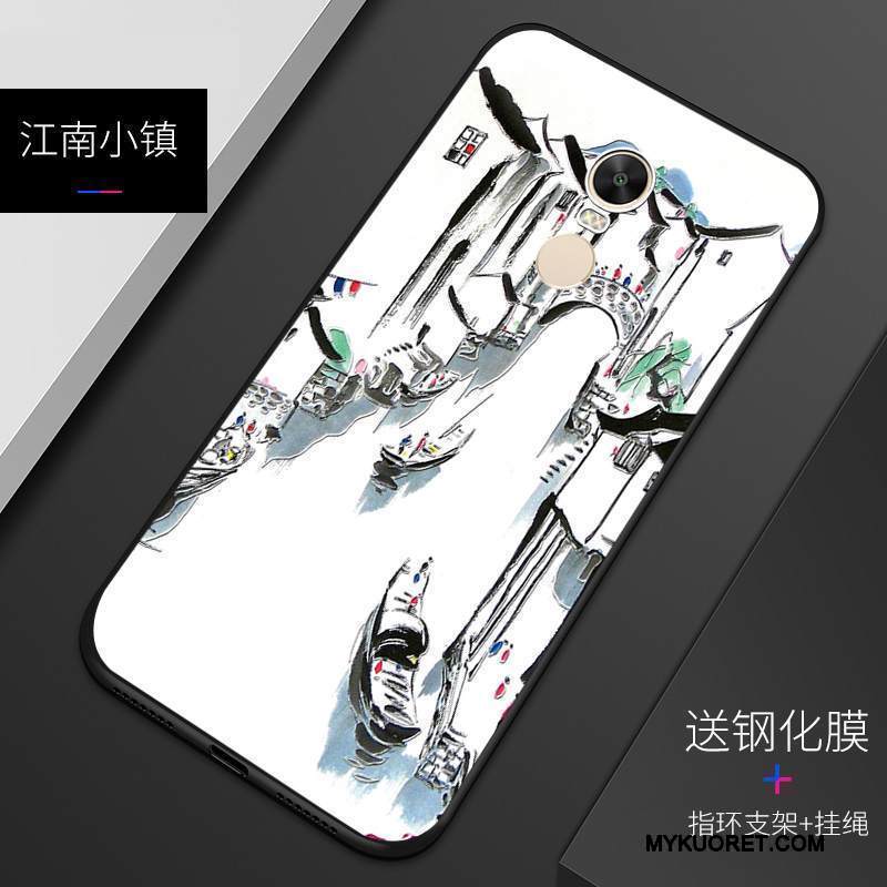 Kuori Redmi Note 4x Kohokuviointi Persoonallisuus Malli, Kotelo Redmi Note 4x Suojaus Pesty Suede Puhelimen Kuoret