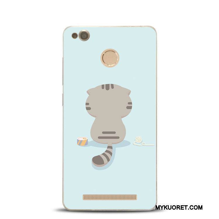Kuori Redmi Note 4x Silikoni Harmaa Kissa, Kotelo Redmi Note 4x Tuki Puhelimen Kuoret Vaaleansininen