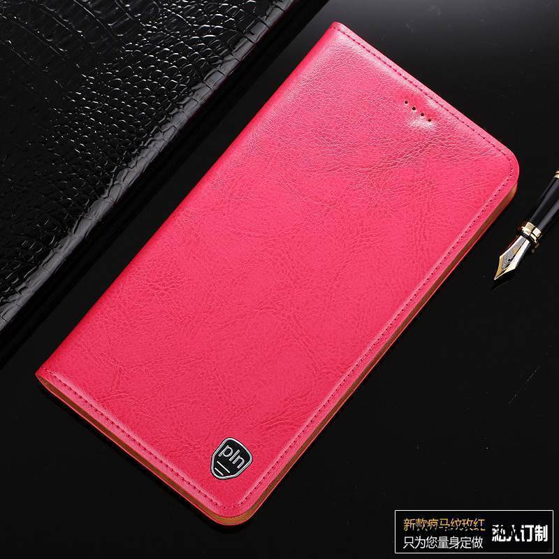 Kuori Redmi Note 5 Nahka Punainen Tummansininen, Kotelo Redmi Note 5 Suojaus Puhelimen Kuoret