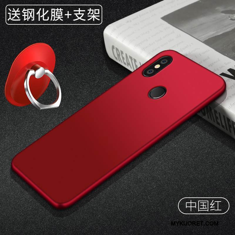 Kuori Redmi Note 5 Silikoni Murtumaton Kevyt, Kotelo Redmi Note 5 Suojaus Kiinteä Väri Punainen