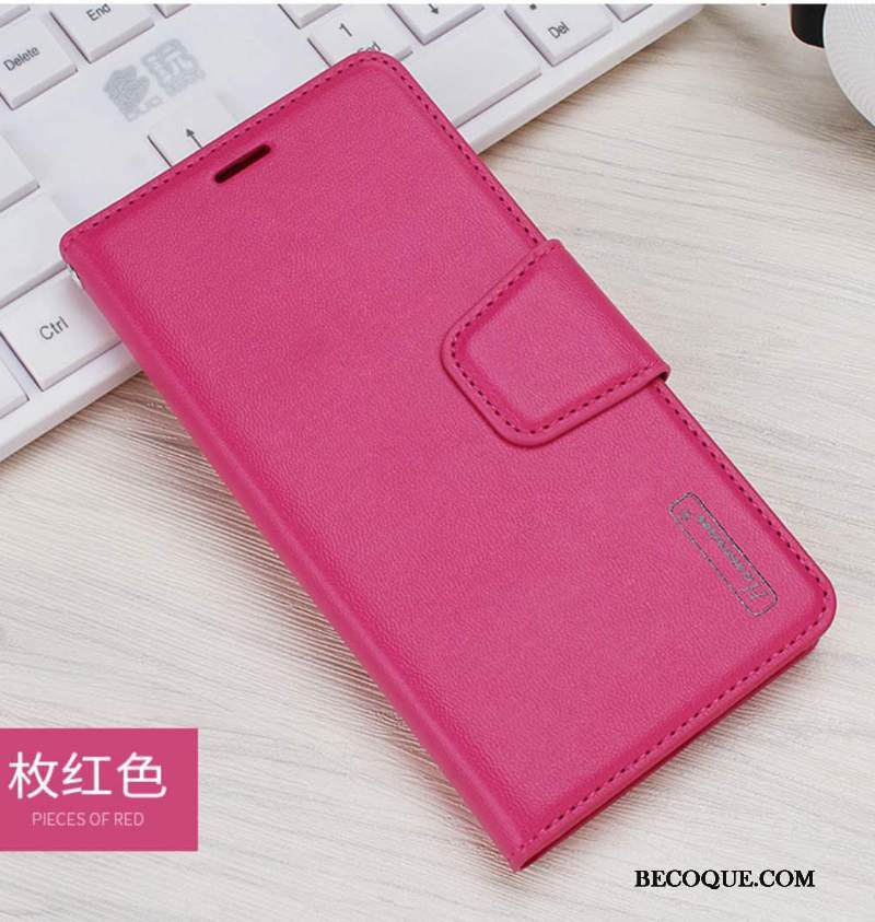 Kuori Redmi Note 6 Pro Nahka Murtumaton Jauhe, Kotelo Redmi Note 6 Pro Laukut Punainen Puhelimen Kuoret
