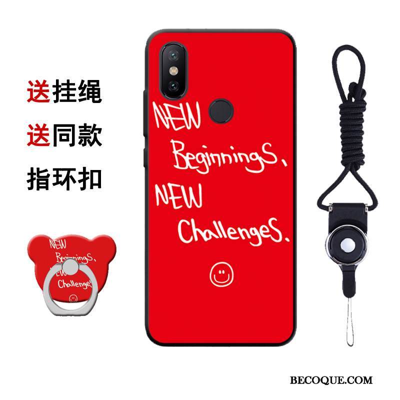 Kuori Redmi Note 6 Pro Silikoni Trendi Net Red, Kotelo Redmi Note 6 Pro Pehmeä Neste Uusi Pieni