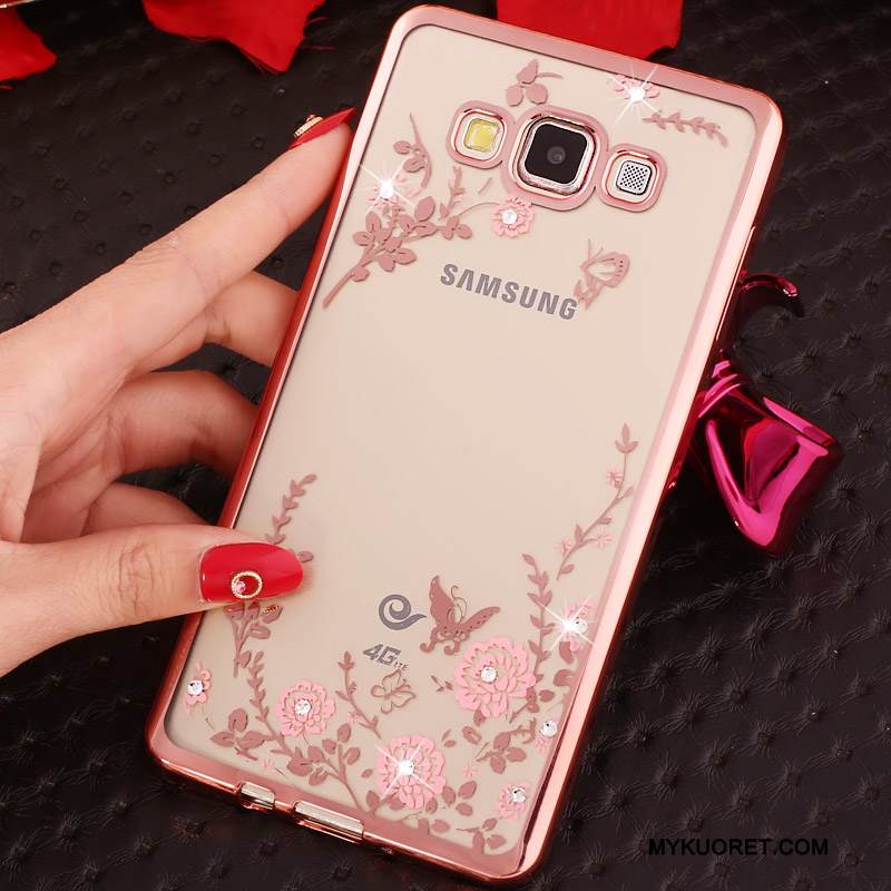 Kuori Samsung Galaxy A3 2015 Tuki Kulta Puhelimen Kuoret, Kotelo Samsung Galaxy A3 2015 Strassi Murtumaton