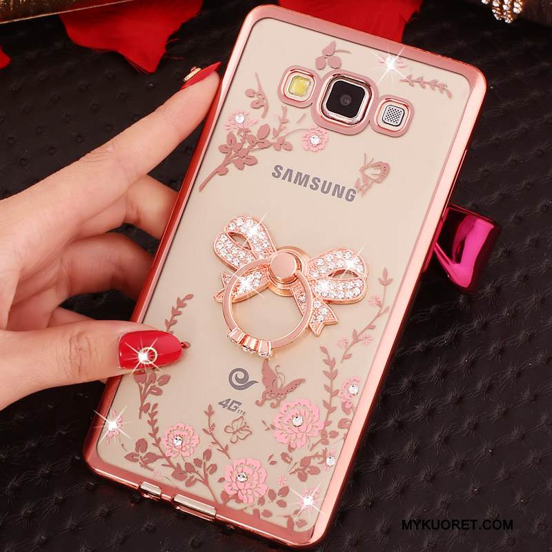Kuori Samsung Galaxy A3 2015 Tuki Kulta Puhelimen Kuoret, Kotelo Samsung Galaxy A3 2015 Strassi Murtumaton