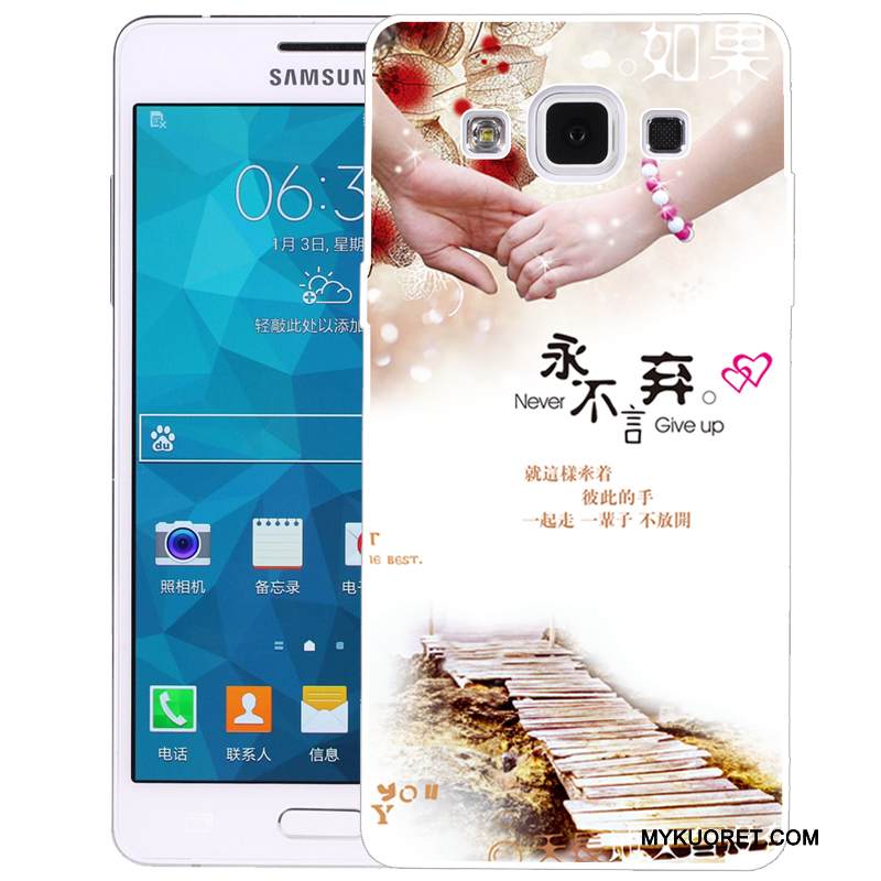 Kuori Samsung Galaxy A5 2015 Silikoni Vihreä Puhelimen Kuoret, Kotelo Samsung Galaxy A5 2015 Maalaus