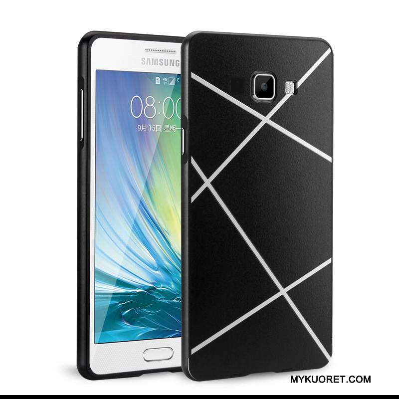 Kuori Samsung Galaxy A5 2016 Metalli Kehys Murtumaton, Kotelo Samsung Galaxy A5 2016 Suojaus Musta Peili