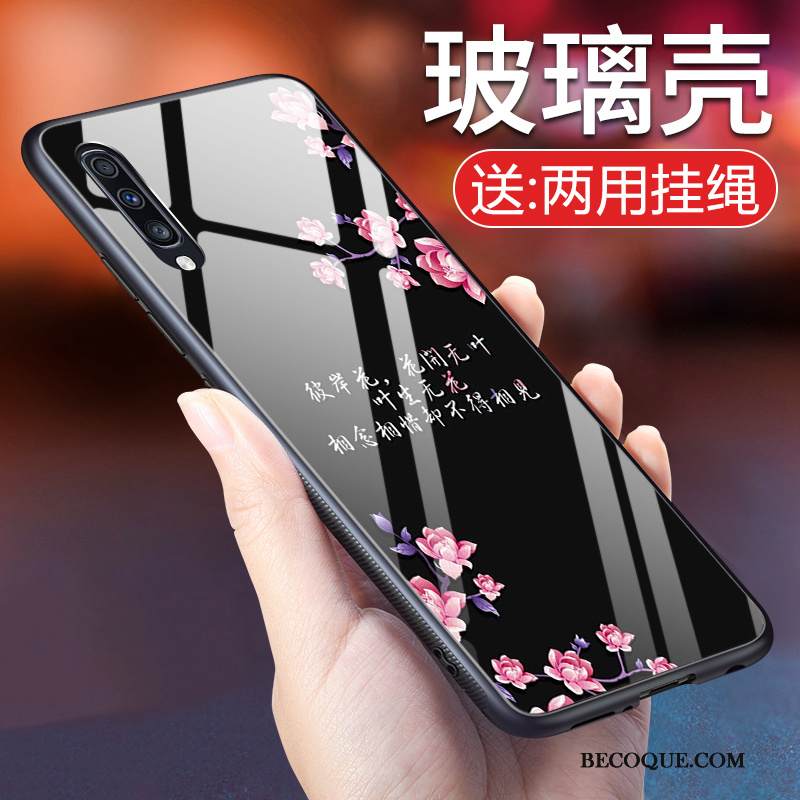Kuori Samsung Galaxy A50 Suojaus Tide-brändi Musta, Kotelo Samsung Galaxy A50 Eurooppa Persoonallisuus
