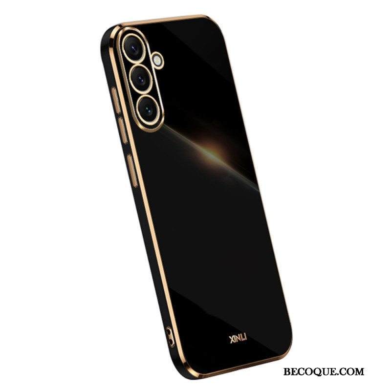 Kuori Samsung Galaxy A54 5G Silikoniset Kultaiset Reunat