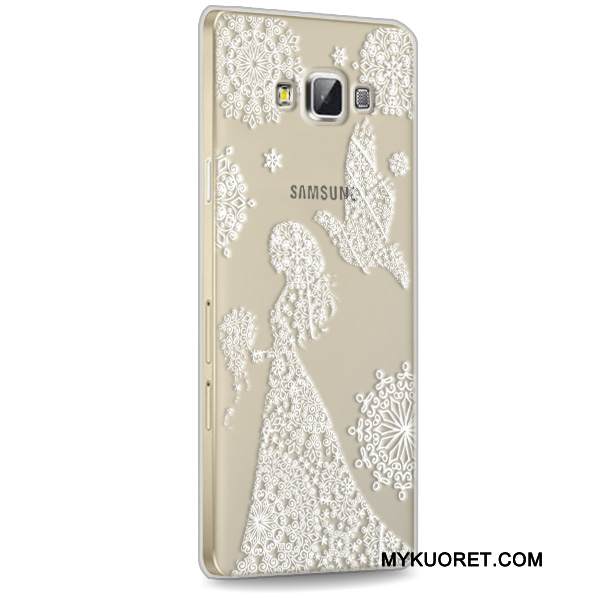 Kuori Samsung Galaxy A7 2015 Suojaus Punainen Puhelimen Kuoret, Kotelo Samsung Galaxy A7 2015 Pehmeä Neste Läpinäkyvä Murtumaton