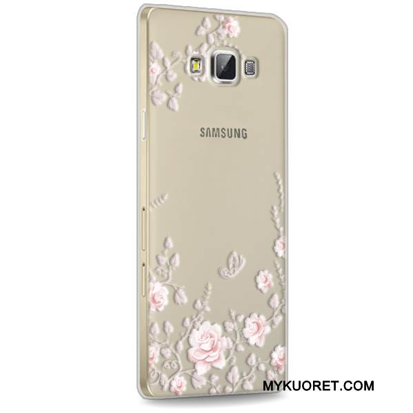 Kuori Samsung Galaxy A7 2015 Suojaus Punainen Puhelimen Kuoret, Kotelo Samsung Galaxy A7 2015 Pehmeä Neste Läpinäkyvä Murtumaton