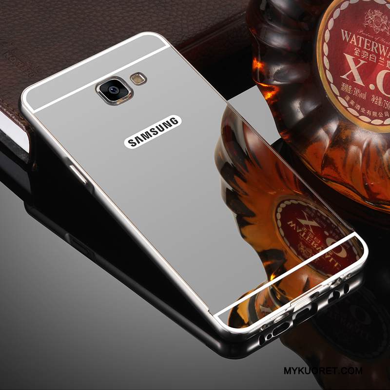 Kuori Samsung Galaxy A7 2017 Metalli Peili Murtumaton, Kotelo Samsung Galaxy A7 2017 Suojaus Puhelimen Kuoret Jauhe