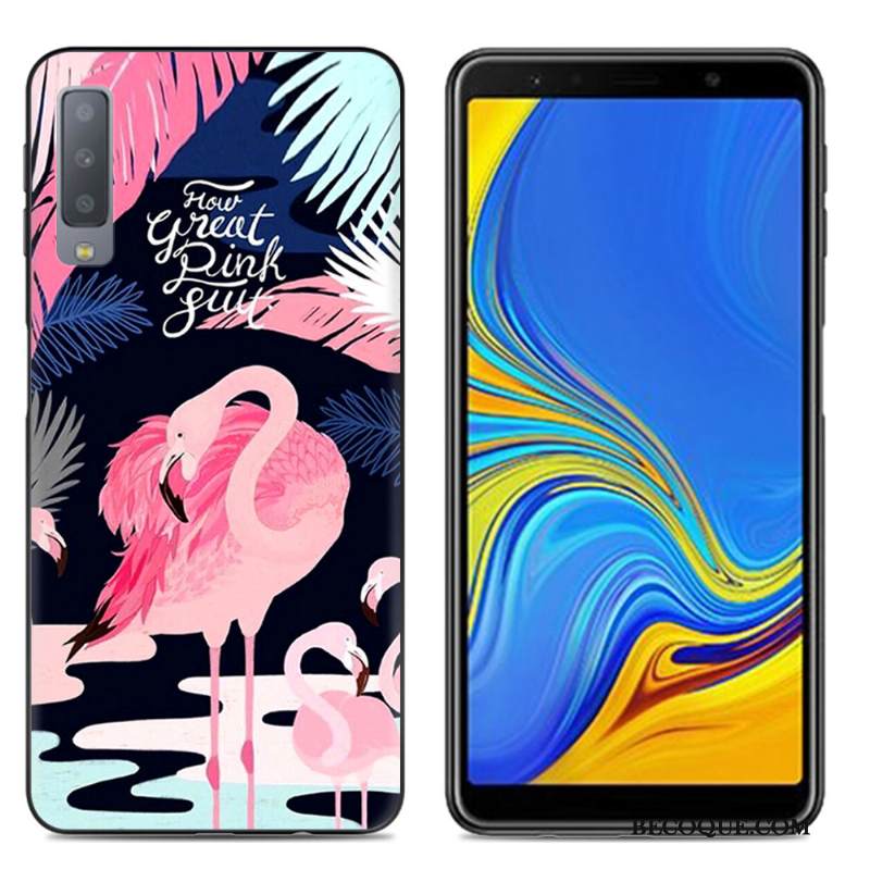 Kuori Samsung Galaxy A7 2018 Laukut Puhelimen Kuoret Yksinkertainen, Kotelo Samsung Galaxy A7 2018 Luova Suuntaus Jauhe
