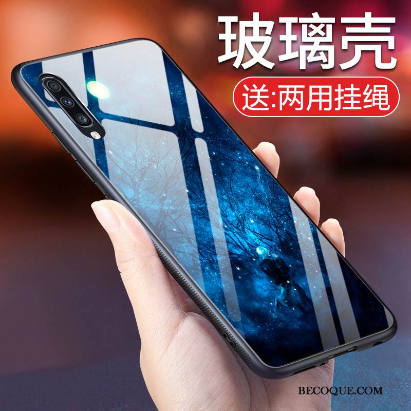 Kuori Samsung Galaxy A70 Silikoni Murtumaton Persoonallisuus, Kotelo Samsung Galaxy A70 Pehmeä Neste Sininen Puhelimen Kuoret