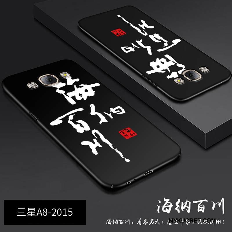 Kuori Samsung Galaxy A8 Luova Musta Persoonallisuus, Kotelo Samsung Galaxy A8 Laukut Puhelimen Kuoret Trendi