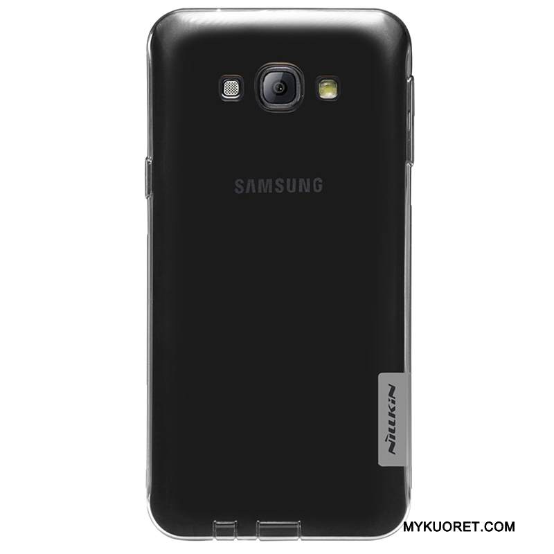 Kuori Samsung Galaxy A8 Pehmeä Neste Musta Puhelimen Kuoret, Kotelo Samsung Galaxy A8 Suojaus Läpinäkyvä Kulta