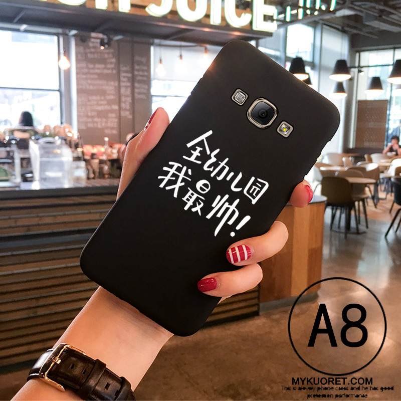 Kuori Samsung Galaxy A8 Silikoni Ultra Ohut, Kotelo Samsung Galaxy A8 Pehmeä Neste Puhelimen Kuoret Musta