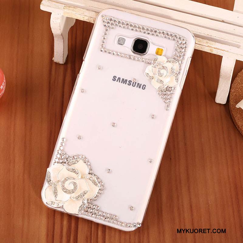Kuori Samsung Galaxy A8 Strassi Musta Läpinäkyvä, Kotelo Samsung Galaxy A8 Suojaus Kova Puhelimen Kuoret