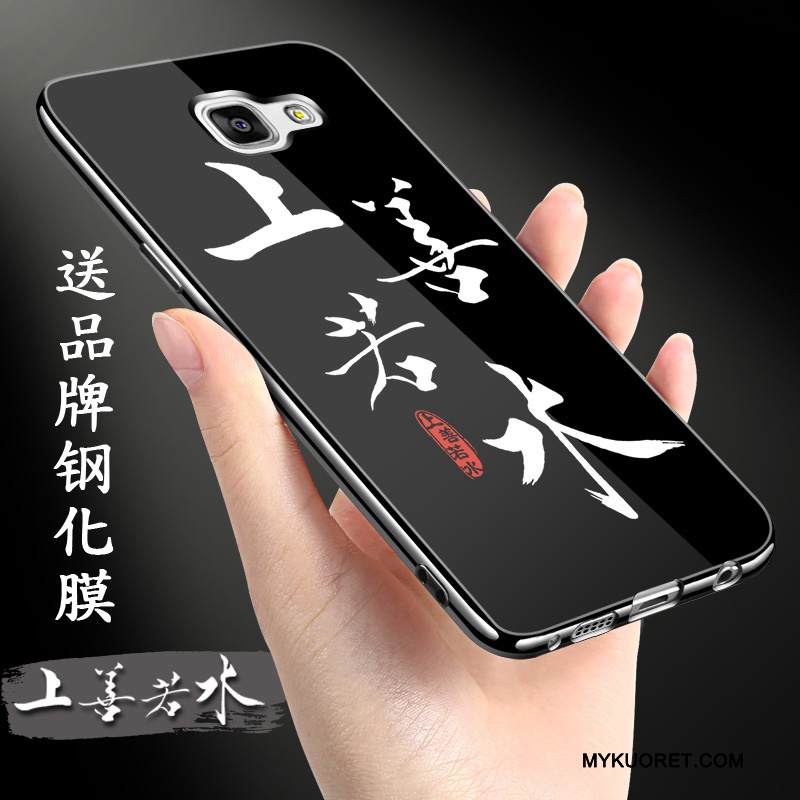 Kuori Samsung Galaxy A9 Pehmeä Neste Kiinalainen Tyyli Ohut, Kotelo Samsung Galaxy A9 Silikoni Musta Korkea