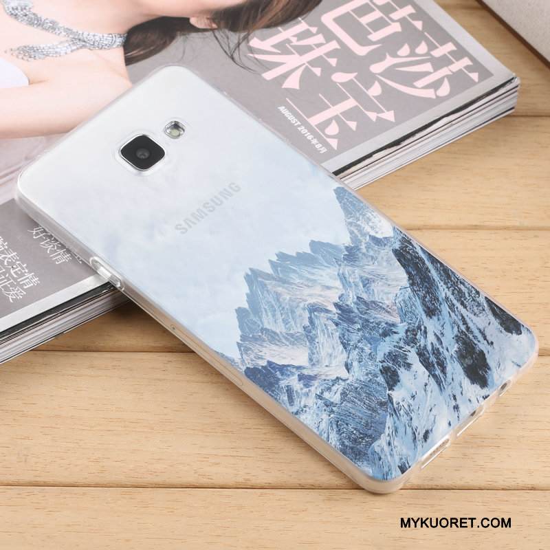 Kuori Samsung Galaxy A9 Silikoni Korkea Puhelimen Kuoret, Kotelo Samsung Galaxy A9 Suojaus Sininen