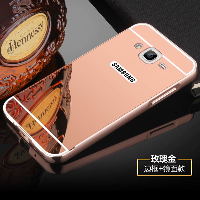 Kuori Samsung Galaxy J3 2016 Metalli Kehys Kulta, Kotelo Samsung Galaxy J3 2016 Suojaus Murtumaton Puhelimen Kuoret
