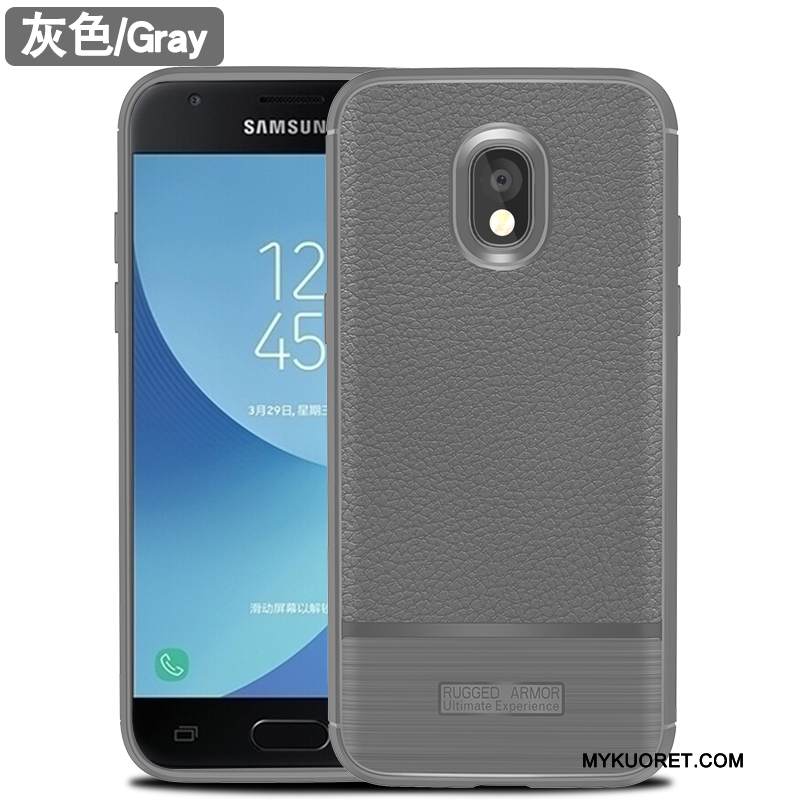 Kuori Samsung Galaxy J3 2017 Suojaus Puhelimen Kuoret Murtumaton, Kotelo Samsung Galaxy J3 2017 Laukut Musta