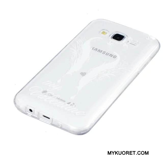 Kuori Samsung Galaxy J5 2015 Kohokuviointi Puhelimen Kuoret Vihreä, Kotelo Samsung Galaxy J5 2015 Suojaus