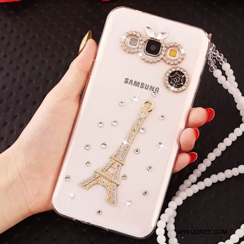 Kuori Samsung Galaxy J5 2015 Silikoni Puhelimen Kuoret Murtumaton, Kotelo Samsung Galaxy J5 2015 Suojaus Valkoinen