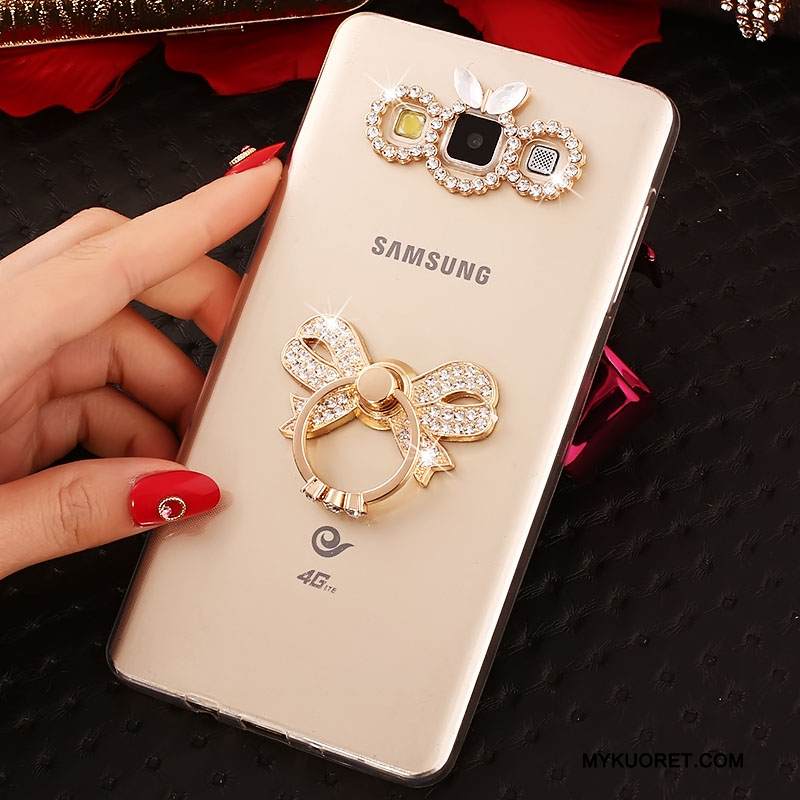 Kuori Samsung Galaxy J5 2016 Silikoni Kulta Rengas, Kotelo Samsung Galaxy J5 2016 Suojaus