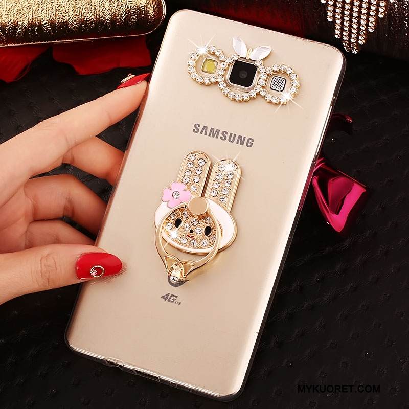 Kuori Samsung Galaxy J5 2016 Silikoni Kulta Rengas, Kotelo Samsung Galaxy J5 2016 Suojaus