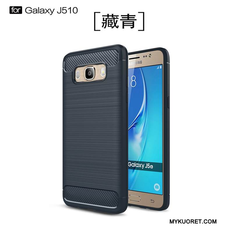 Kuori Samsung Galaxy J5 2016 Silikoni Musta Murtumaton, Kotelo Samsung Galaxy J5 2016 Laukut Puhelimen Kuoret