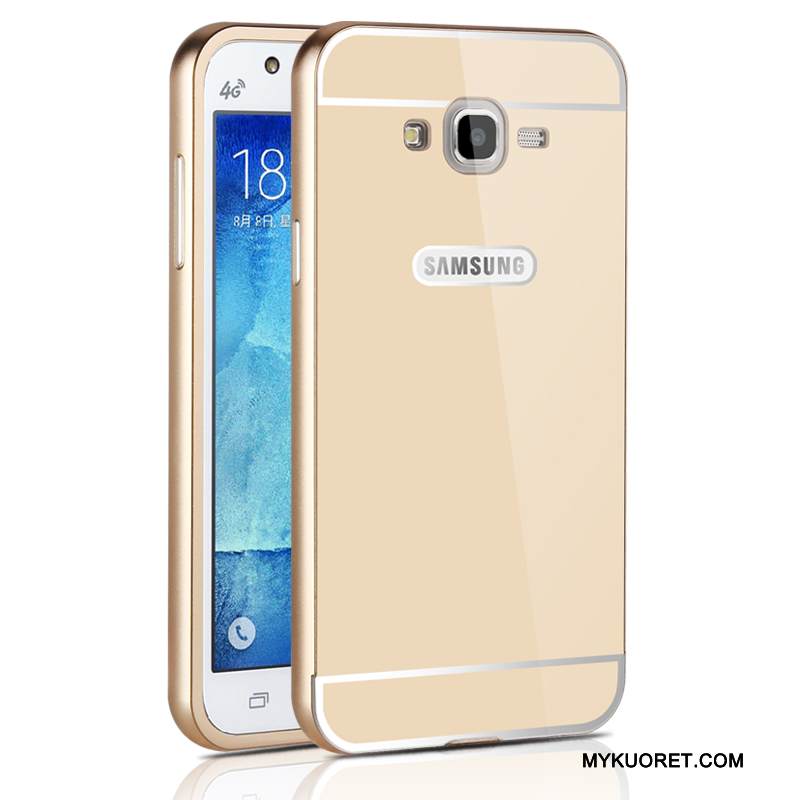 Kuori Samsung Galaxy J7 2015 Metalli Kehys Puhelimen Kuoret, Kotelo Samsung Galaxy J7 2015 Suojaus Kova Ohut