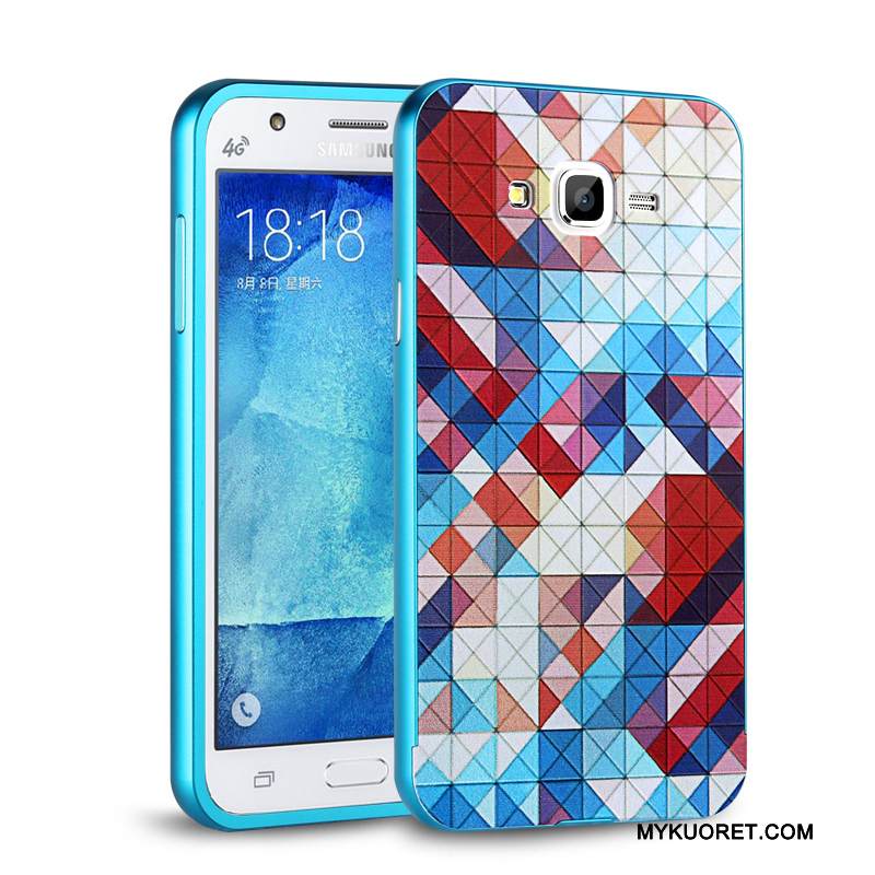 Kuori Samsung Galaxy J7 2015 Metalli Takakansi Kehys, Kotelo Samsung Galaxy J7 2015 Kova Puhelimen Kuoret