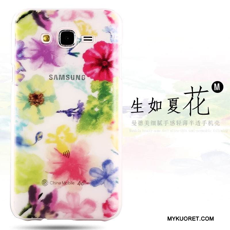 Kuori Samsung Galaxy J7 2015 Monivärinen Pesty Suede Kova, Kotelo Samsung Galaxy J7 2015 Maalaus Puhelimen Kuoret